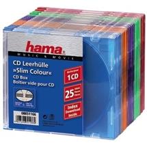 Hama CD Slim Box Pack of 25, Coloured 1 discs Multicolour