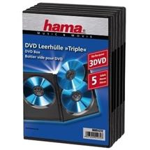 Hama DVD Triple Box, black, pack of 5 3 discs | In Stock