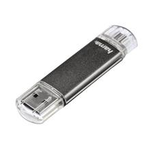 Hama Laeta Twin, 32GB USB flash drive USB Type-A 2.0 Grey