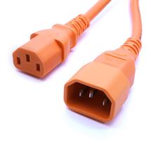 Power Cables | Cablenet 0.5m IEC C14 - IEC C13 Orange PVC 1.0mm Power Leads