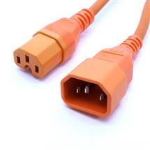 Cablenet 0.5m IEC C14  IEC C15 Hot Condition Orange H05RRF 1.0mm Power