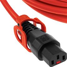 Cablenet 1.5m IEC C14  IEC C13 IEC Lock + Orange PVC 1.0mm Power