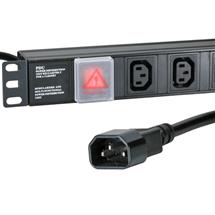 Cablenet 10 Way IEC - C13 Horizontal 1u PDU with IEC - C14 3m Feed