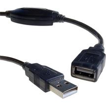 Cablenet 10m USB 2.0 Type A Male  Type A Female Active Black Repeater