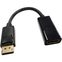 Cablenet 15cm DisplayPort Male 1.2  HDMI 1.4b 1080p 60Hz Blk Cable