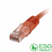 Cablenet | Cablenet 1m Cat5e RJ45 Orange U/UTP PVC 24AWG Flush Moulded Booted