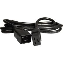 Power Cables | Cablenet 1m IEC C20 - IEC C19 Black PVC 1.5mm Power Leads