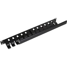 Cablenet 1u Cable Dump Panel Steel with Pass Through Black