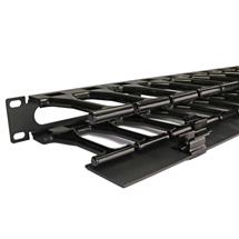 Cablenet 1u Slotted Finger 19inch 92mm Depth Cable Management Black