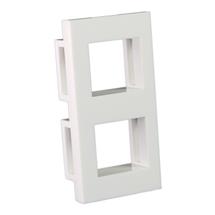 Cablenet 2 Port Fascia for Keystone Jack (Unshuttered) 25mm x 50mm