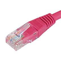 Cablenet 20m Cat5e RJ45 Pink U/UTP PVC 24AWG Flush Moulded Booted