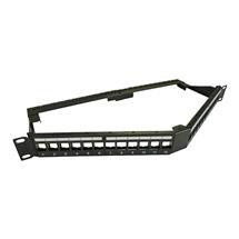 Cablenet 24 Port Cat6a 1u Unloaded Keystone Angled Patch Panel