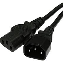 Power Cables | Cablenet 2m IEC C14 - IEC C13 H05Z1Z1-F Black LSOH 0.75mm Power Lead