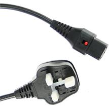 Cablenet 2m UK - IEC C13 IEC Lock Black PVC 1.0mm Power Leads