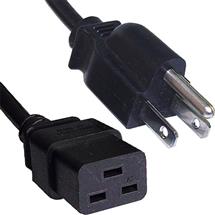 Cablenet 2m USA Plug (3 Pin) - IEC C19 Black PVC Power Leads