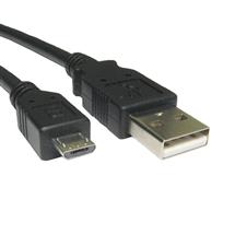 Cablenet 2m USB 2.0 Type A Male  USB Micro Type B Male Black PVC