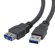 Cablenet 2m USB 3.0 Type A Male  Type A Female Black PVC Extension