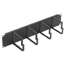 Cablenet | Cablenet 2u 4 Ring Cable Management Bar 100mm Rings Black