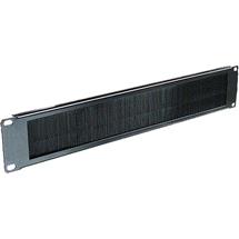 Cablenet 2u Brush Strip Panel Letter Box Style Black