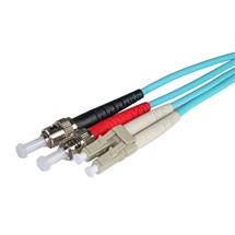 Cablenet 3m OM4 50/125 LC-ST Duplex Aqua LSOH Fibre Patch Lead