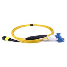 Cablenet 3m OS2 MPO (F) to 4X LC (DX) QSFP Breakout Yellow Cable