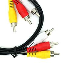 Cablenet 3m Video/Audio 3 x RCA Plug - Plug Black PVC Cable