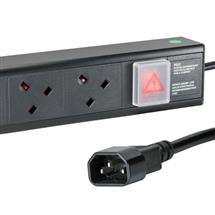 Cablenet 6 Way UK Horizontal 1u PDU with IEC - C14 3m Feed