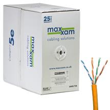 Cablenet Cat5e Orange U/UTP LSOH 24AWG Solid CPR Dca Cable 305m Reelex
