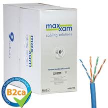 Cablenet Cat6 Blue U/UTP LSOH 24AWG Solid CPR B2ca Cable 305m Reel in