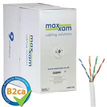 Cablenet | Cablenet Cat6 White U/UTP LSOH 24AWG Solid CPR B2ca Cable 305m Reel in