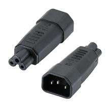 Cablenet | Cablenet IEC Male C14 - Clover Leaf C5 Adaptor | In Stock