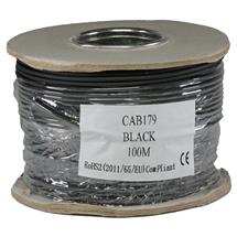 Cablenet RG179 75Ohm Solid LSOH CPR Eca Coax Cable Black 100m Reel