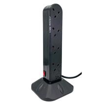 GroupGear 27-8020S/USB surge protector Black 8 AC outlet(s) 250 V 2 m