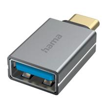 Hama 00200300 cable gender changer USB Type-A USB Type-C Grey