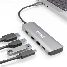 Plugable | Plugable Technologies USB C Hub Multiport Adapter, 4 in 1, 100W Pass