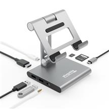 Smartphones & Wearables | Plugable Technologies 8in1 USB C Hub for iPad with Stand, 100W