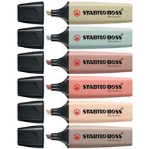 STABILO BOSS NatureColors marker 6 pc(s) Chisel tip Black, Bronze,