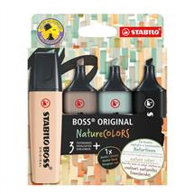 STABILO BOSS ORIGINAL NatureColors marker 4 pc(s) Chisel tip Beige,