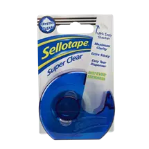 Sellotape Super Clear Tape and Dispenser 18mm x 15m (Pack 6) - 1765966