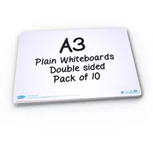 Show-me Drywipe Boards A3 Plain PK10 - A3P10 | In Stock