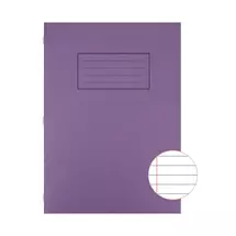 Silvine A4 Exercise Book Ruled Purple 80 Pages (Pack 10) - EX111