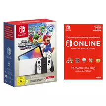 Nintendo Switch – OLED Model (White) + Super Mario Bros. Wonder +