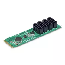 StarTech.com 4Port M.2 to SATA Adapter Card, M.2 PCIe 3.0 to SATA