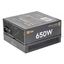 Vida 650W Heracles Black ATX Gaming PSU, 80+ Bronze, 14cm UltraQuiet