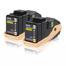 Epson Double Pack Toner Cartridge Yellow 7.5kx2 | In Stock