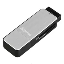 Hama 123900 card reader USB 3.2 Gen 1 (3.1 Gen 1) Black, Silver