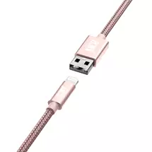 Rose Gold | Juice Apple Lightning Braided Charging Cable 2m | In Stock