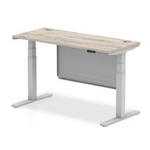 Air Modesty 1400 x 600mm Height Adjustable Office Desk With Cable