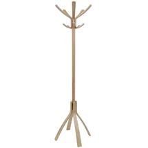 Alba Cafe Coat Stand 5 Double Pegs Light Wood - PMCAFE C