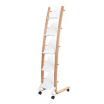 Alba Mobile Wooden Floor Stand 5 Shelves A4 Format Literature Display